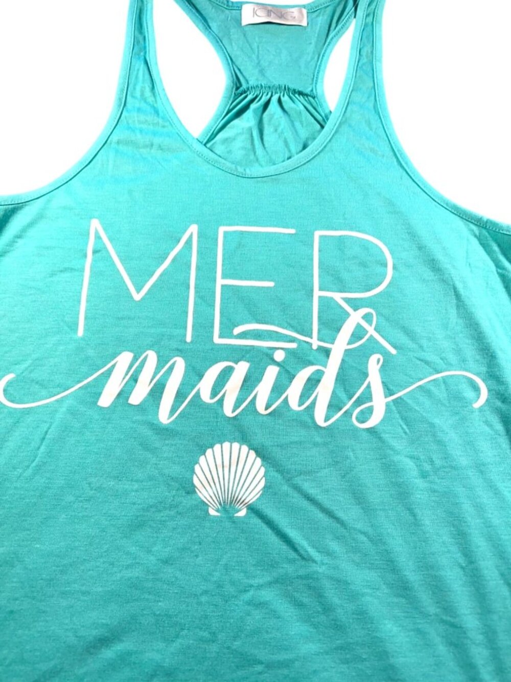 Mermaids Racerback Tank Top Turquoise L/XL By Icing‎